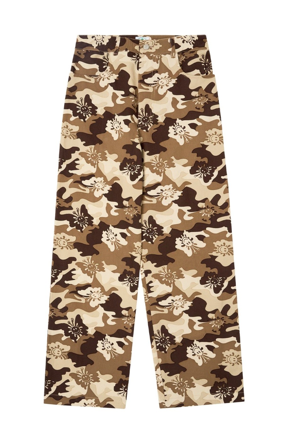 Women Emma Mulholland on Holiday Pants | Butterfly Camo Vacation Pant-Brown
