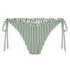 Women Emma Mulholland on Holiday Swimwear | Thin Stripe Side Tie Brief-Dark Green