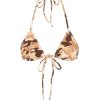 Women Emma Mulholland on Holiday Swimwear | Butterfly Camo Triangle Bikini Top-Brown