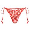 Women Emma Mulholland on Holiday Swimwear | Roxbury Side Tie Bottom-Red/Apricot