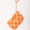 Accessories Emma Mulholland on Holiday | Happy Check Beach Pouch-Burnt Orange