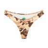 Women Emma Mulholland on Holiday Swimwear | Butterfly Camo Cheeky Bikini Bottom-Brown