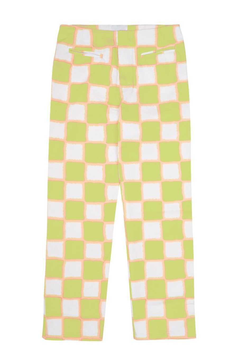 Women Emma Mulholland on Holiday Pants | Airbrush Check Kokomo Pant-Olive