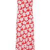 Women Emma Mulholland on Holiday Dresses & Skirts | Happy Hibiscus Vacation Slip Dress-Red