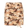 Women Emma Mulholland on Holiday Swimwear | Butterfly Camo Ruched Skirt-Brown