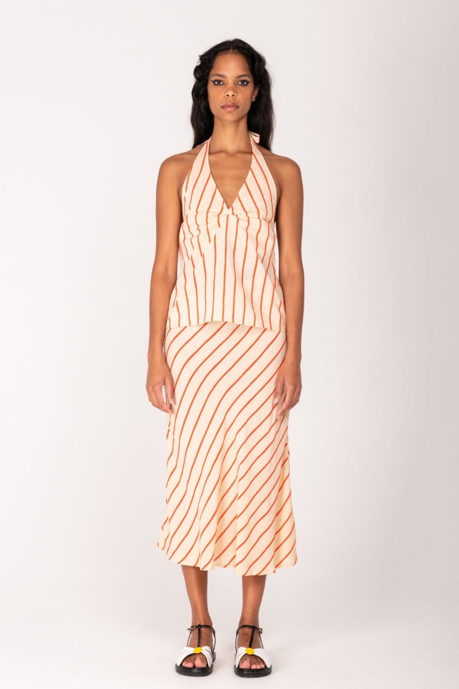 Women Emma Mulholland on Holiday Dresses & Skirts | Thin Stripe Slip Skirt
