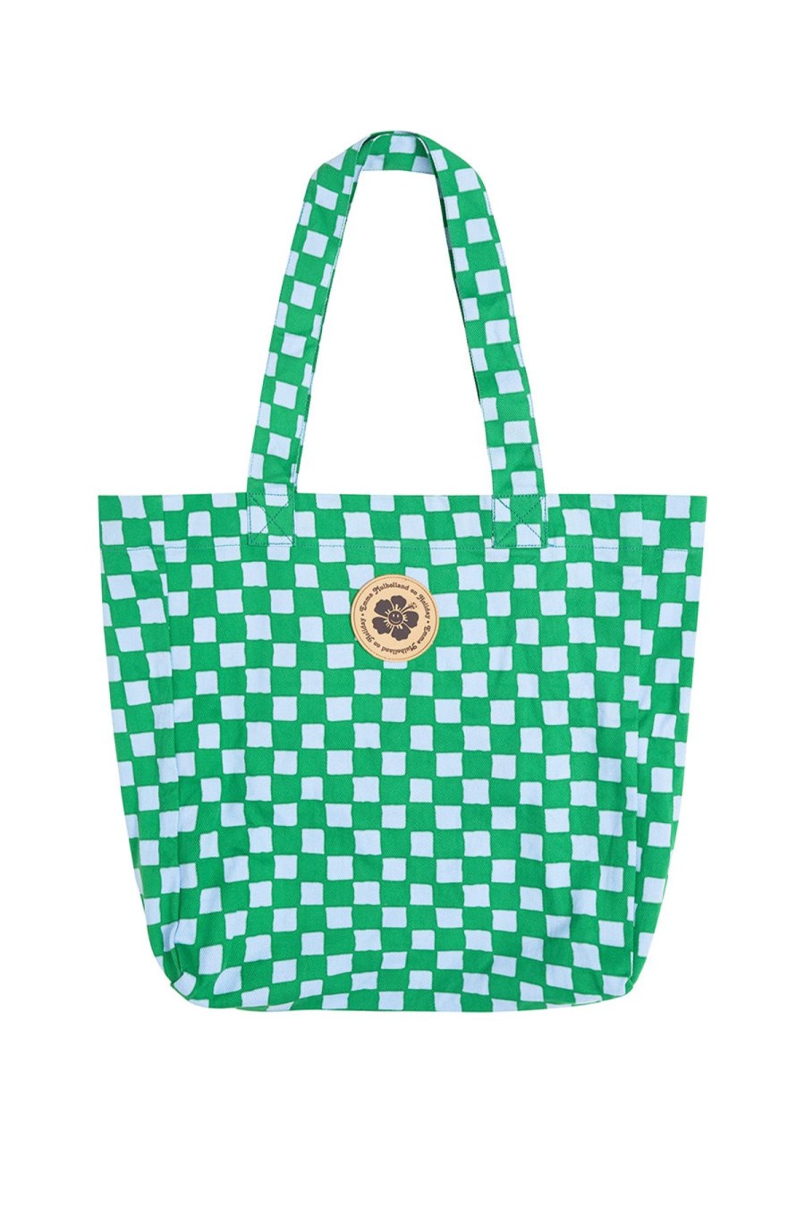 Accessories Emma Mulholland on Holiday | Check Tote Bag-Blue/Green