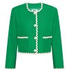Women Emma Mulholland on Holiday Outerwear | Spaghetti Cropped Jacket-Green/Pink