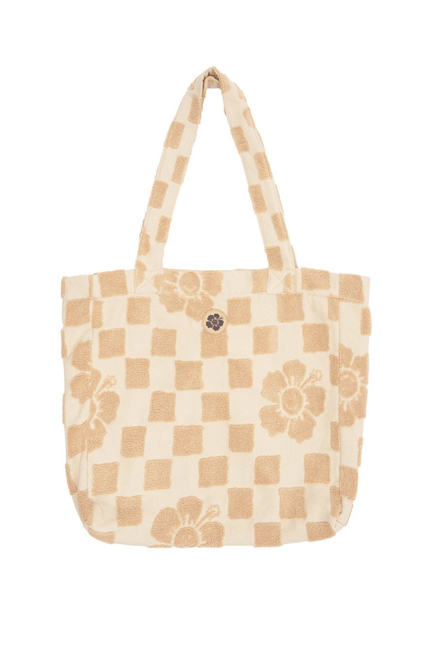 Accessories Emma Mulholland on Holiday | Happy Check Terry Tote-Sand