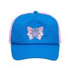 Accessories Emma Mulholland on Holiday | Embroidered Trucker Cap-Happy Butterfly Blue