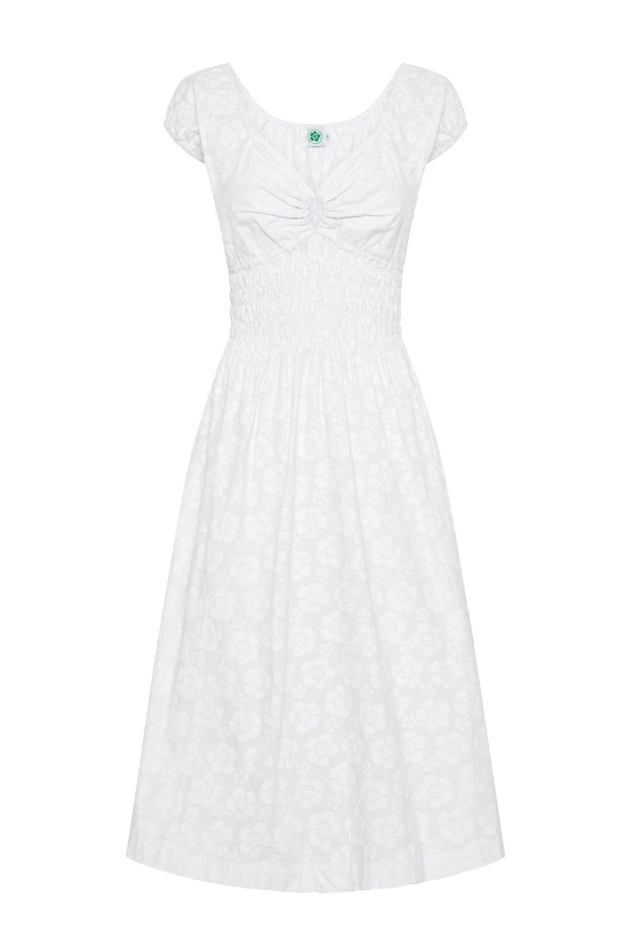 Women Emma Mulholland on Holiday Dresses & Skirts | Happy Hibiscus Ruched Midi Dress