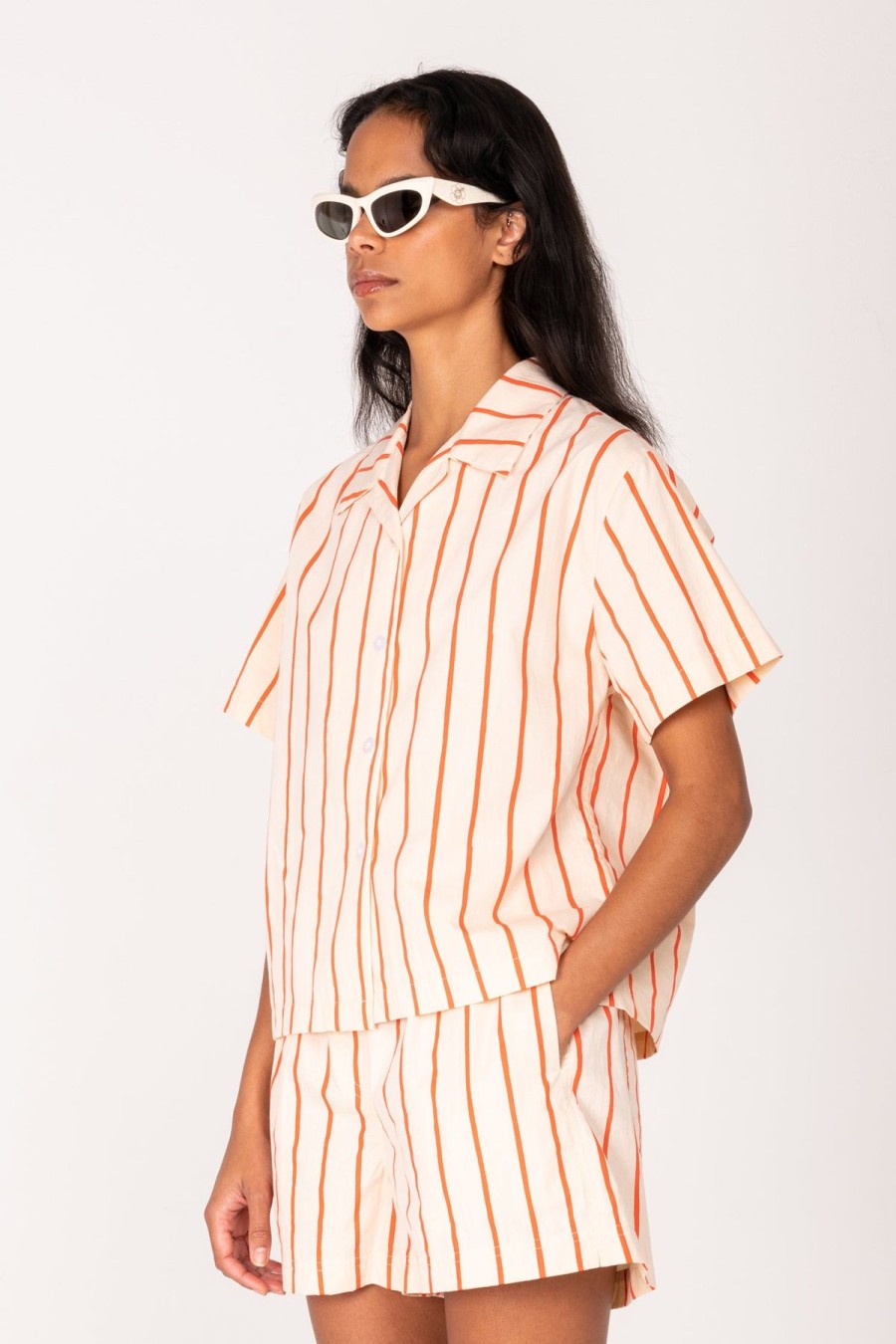 Women Emma Mulholland on Holiday Resort Sets | Thin Stripe Short Set