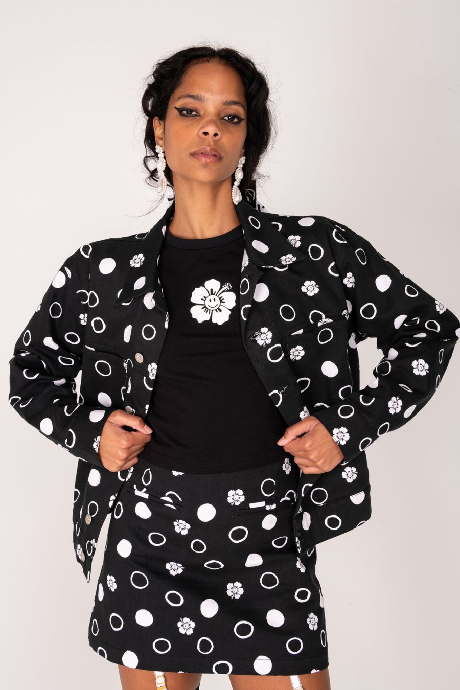 Women Emma Mulholland on Holiday Outerwear | Polka Dot Nicolas Jacket