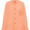 Women Emma Mulholland on Holiday Tees & Tops | Happy Hibiscus Beach Shirt-Apricot