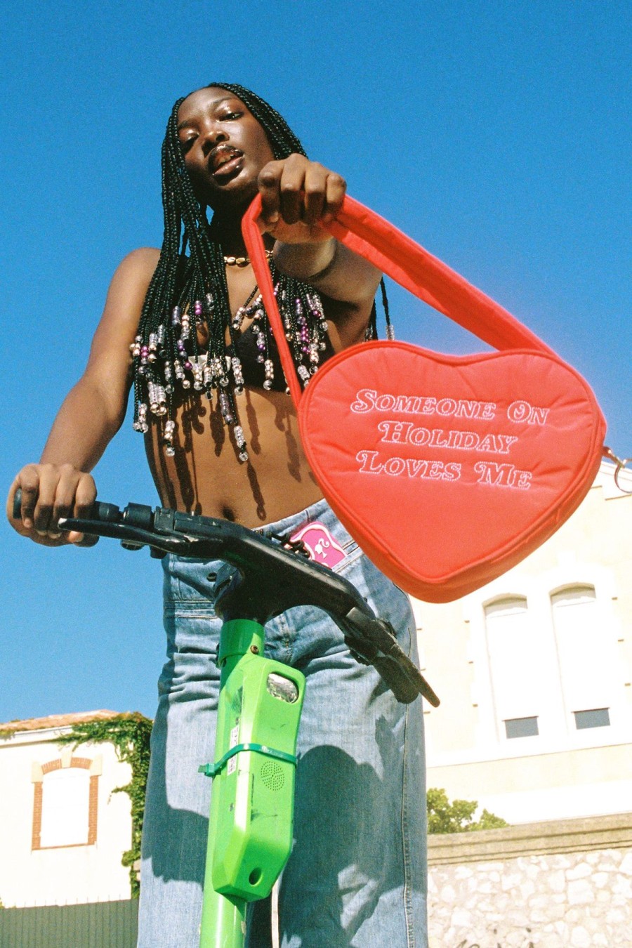 Accessories Emma Mulholland on Holiday | On Holiday Heart Bag-Red/Pink