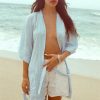 Accessories Emma Mulholland on Holiday | Happy Hibiscus Pool Robe-Baby Blue/Navy