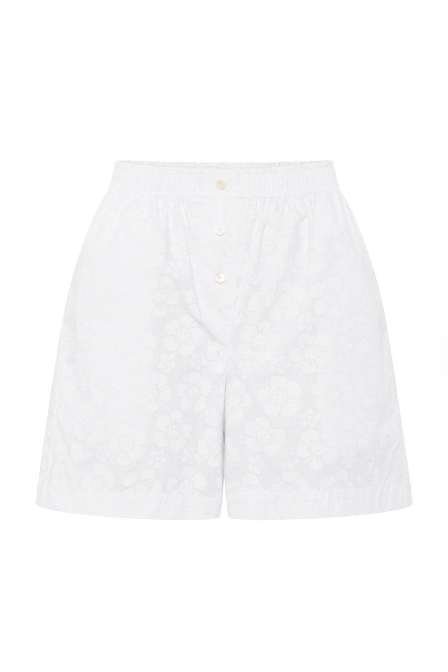 Women Emma Mulholland on Holiday Shorts | Happy Hibiscus Boxer Shorts