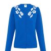 Women Emma Mulholland on Holiday Knitwear | Hibiscus Island Cardigan-Blue/White