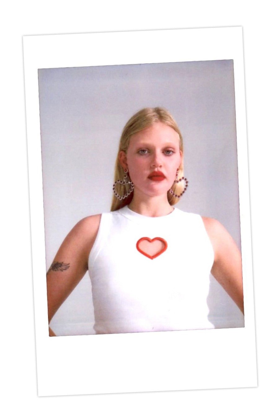 Women Emma Mulholland on Holiday Tees & Tops | Heart Tank Top-White